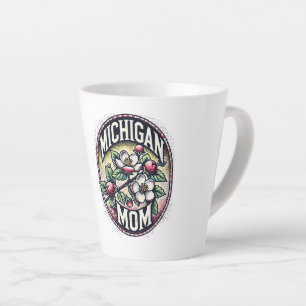 Michigan Mum Cherry Blossom Tree State Flower      Latte Mug
