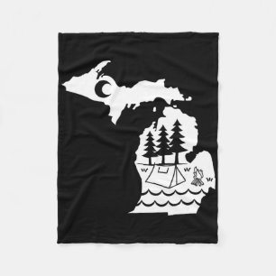 Michigan Outdoors Camping Fleece Blanket