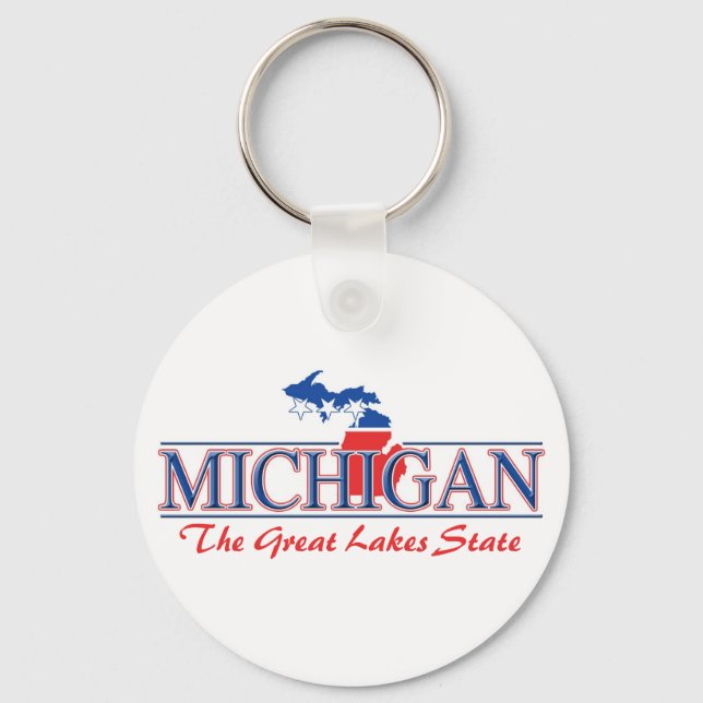 Michigan Patriotic Keychain (Front)