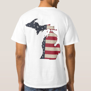 Michigan Patriotic Stars and Stripes T-Shirt