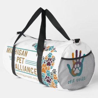 Michigan Paw Prints and One Voice Duffle Bag