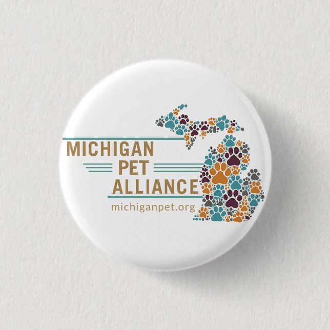 Michigan Paw Prints Buttons (Front)