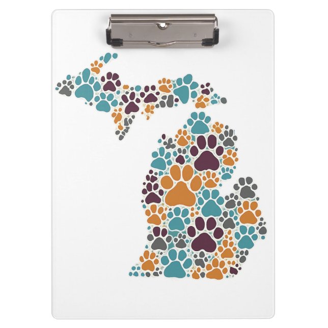 Michigan Paw Prints Clipboards (Front)