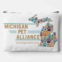 Michigan Paw Prints Companion Animals Travel Pouch