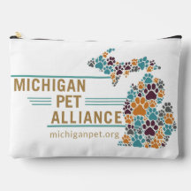 Michigan Paw Prints One Voice Travel Pouch
