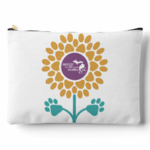 Michigan Paw Prints Sunflower Travel Pouch
