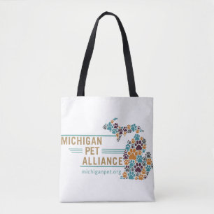 Michigan Paw Prints Tote Bags