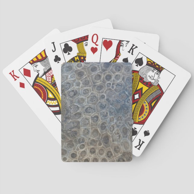 Michigan Petoskey Stone Design  Playing Cards (Back)