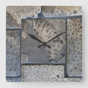 Michigan Petoskey Stone Square Wall Clock