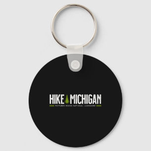 Michigan Pictured Rocks Lakeshore Hike Tree Retro  Key Ring