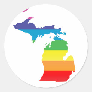 michigan pride. classic round sticker