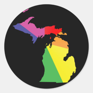 michigan pride. classic round sticker