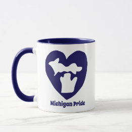 Michigan Pride Heart Mug