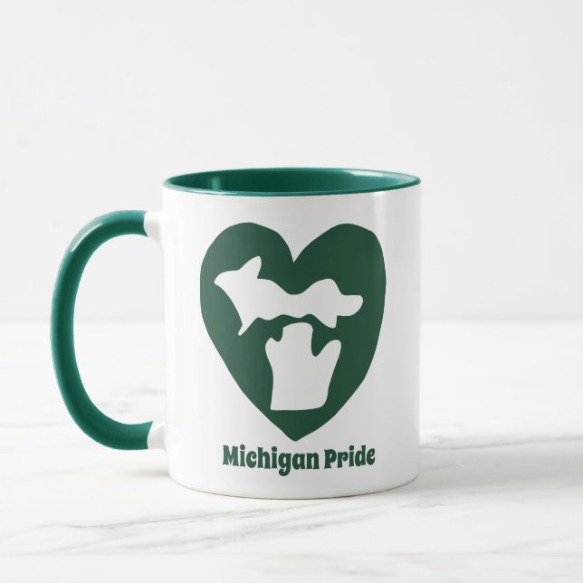 Michigan Pride Heart Mug (Left)