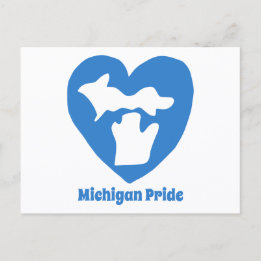 Michigan Pride Heart Postcard