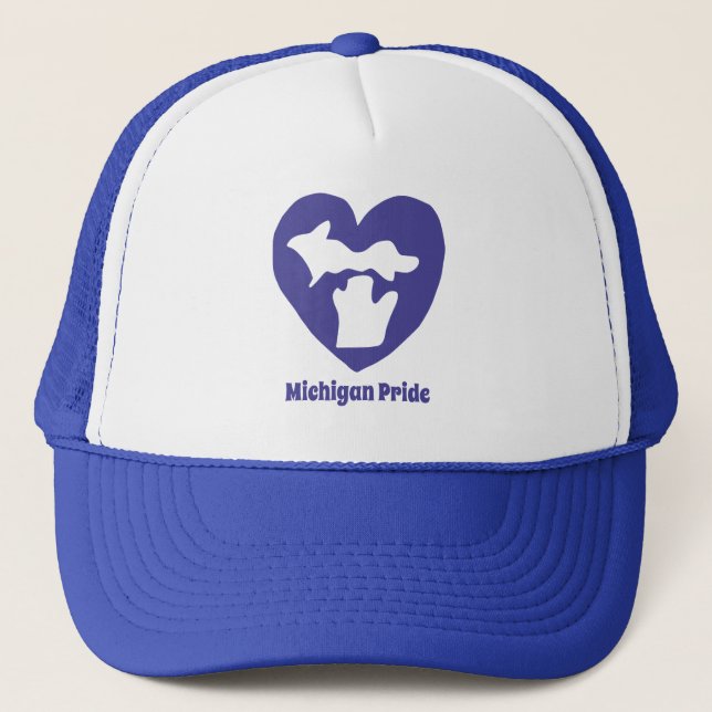 Michigan Pride Heart Trucker Hat (Front)