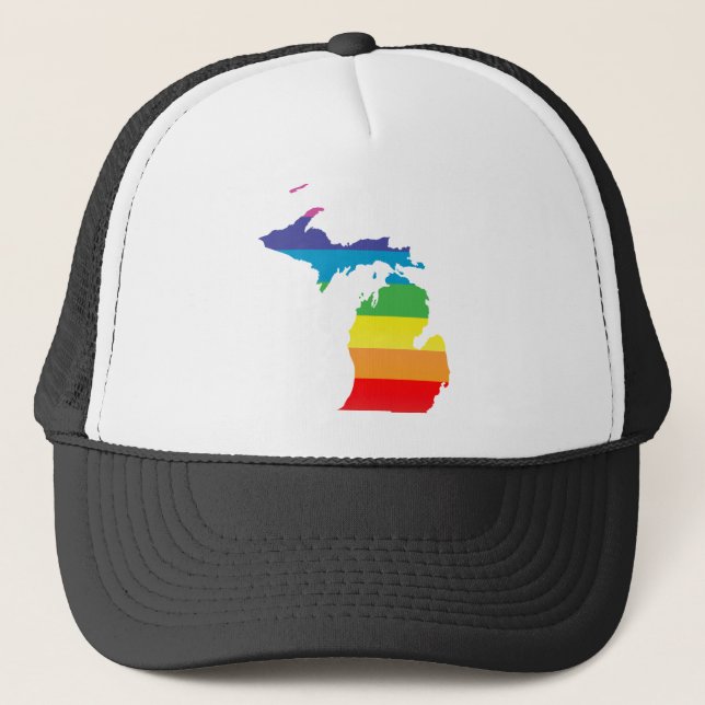 michigan pride. trucker hat (Front)