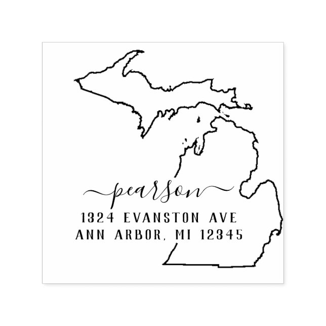 Michigan Return Address Stamp Self-Inking (Design)