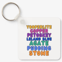 Michigan Rock Collectors Rockhound Keychain