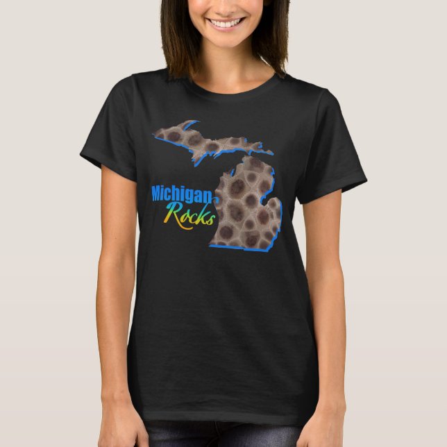 Michigan rocks | Petoskey stone pattern   T-Shirt (Front)