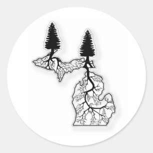 Michigan Roots Classic Round Sticker