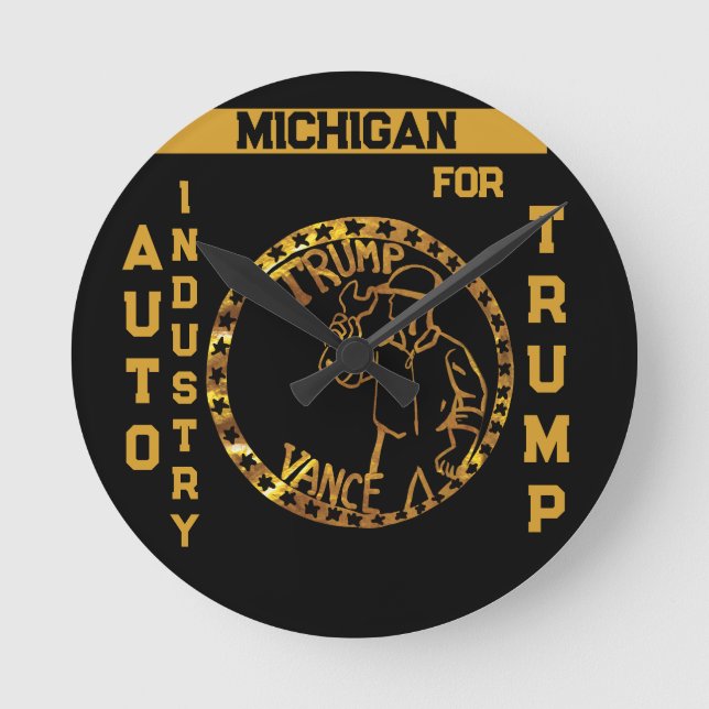MICHIGAN  ROUND CLOCK (Front)