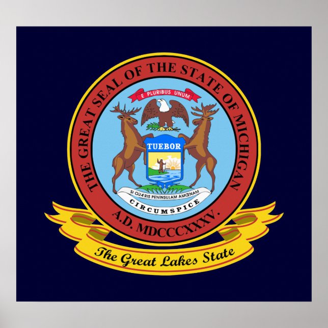 Michigan Seal Poster (Front)