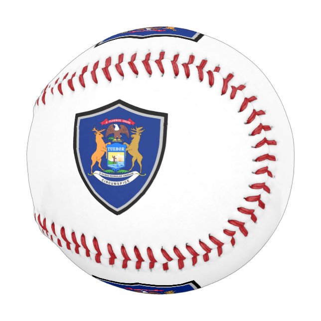 Michigan shield flag baseball (Front Right)
