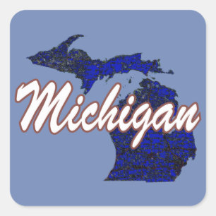 Michigan Square Sticker