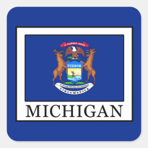 Michigan Square Sticker