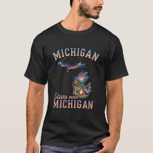 Michigan State Adventure Camping Design T-Shirt