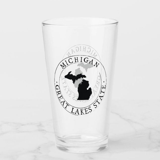 Michigan State Drinking Glass (Front)