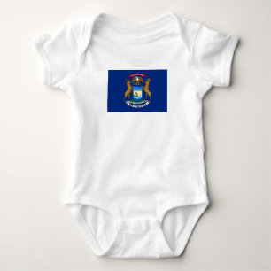 Michigan State Flag Baby Bodysuit