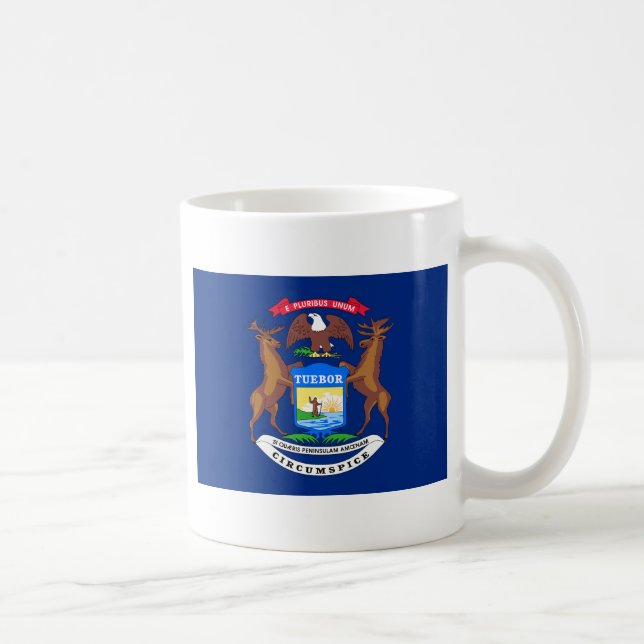 Michigan State Flag Coffee Mug (Right)