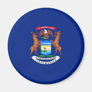Michigan State Flag Design Magnet