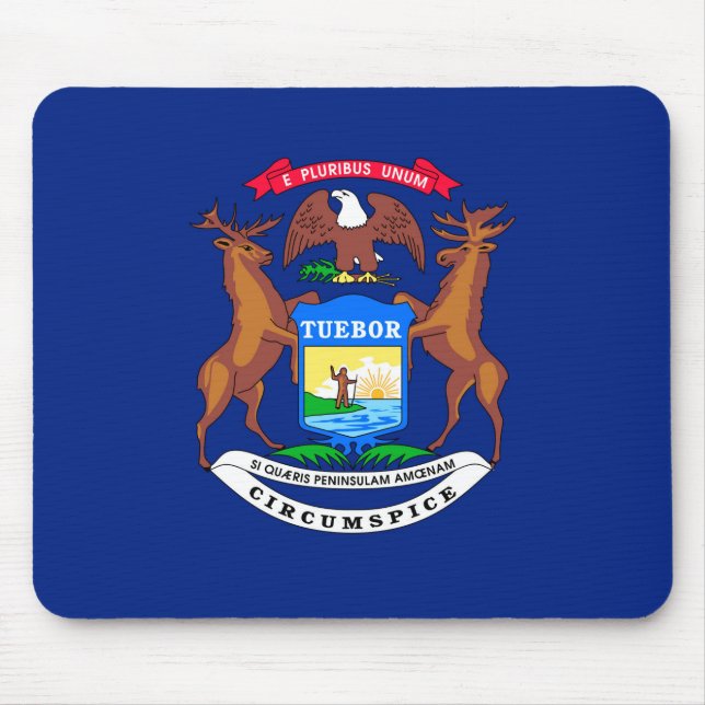 Michigan State Flag Design Mouse Pad (Front)