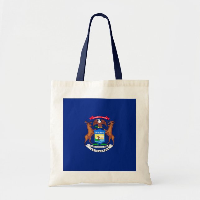 Michigan State Flag Design Tote Bag (Front)