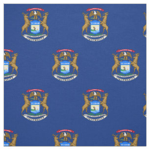 Michigan State Flag Fabric