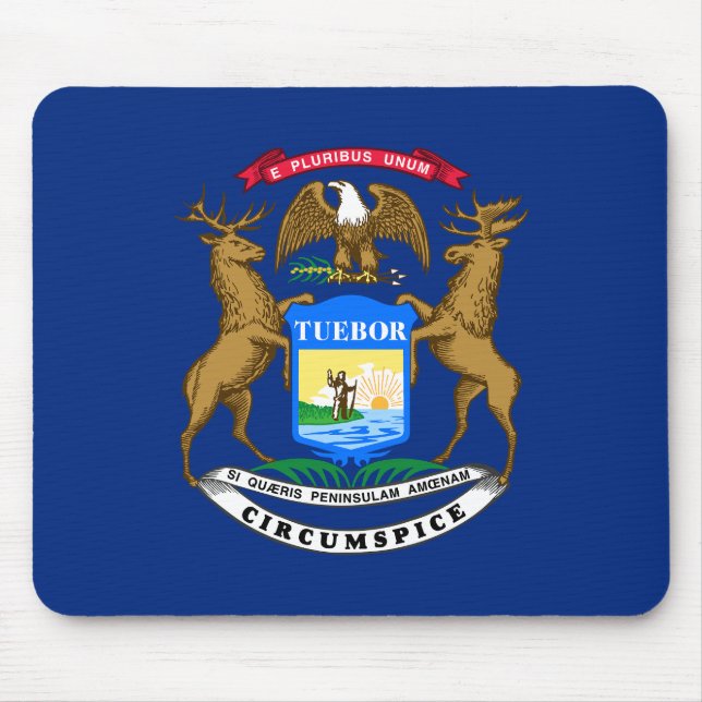 Michigan State Flag Mouse Pad (Front)
