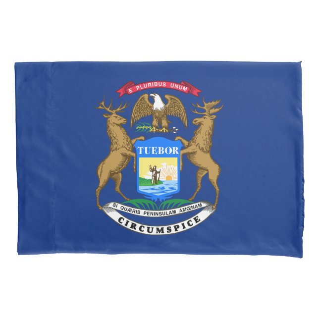Michigan State Flag Pillowcase (Front)