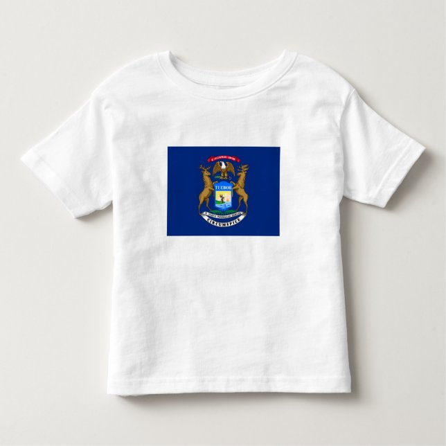 Michigan State Flag Toddler T-Shirt (Front)