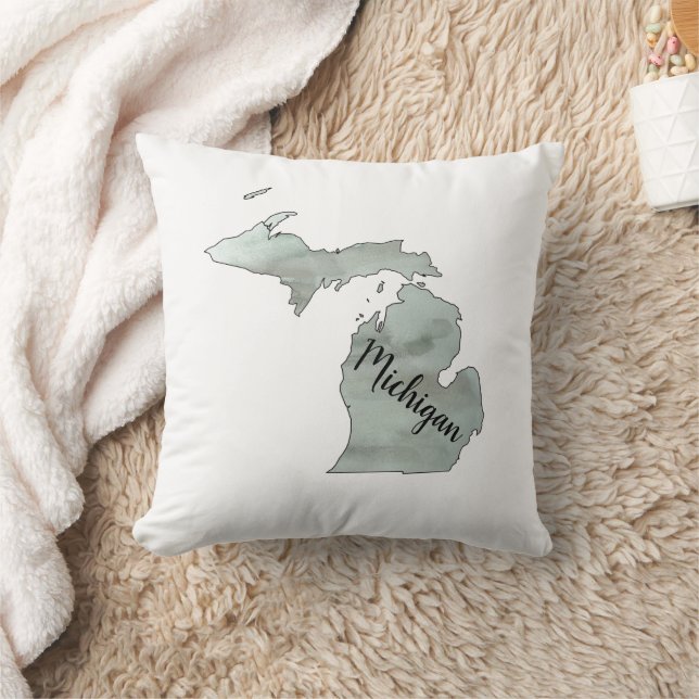 Michigan State Illustration  Cushion (Blanket)