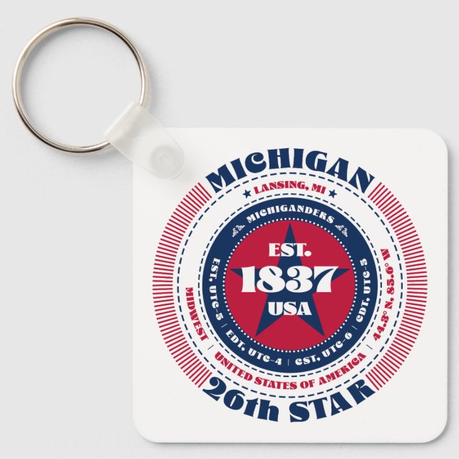 Michigan State Keychain (Front)