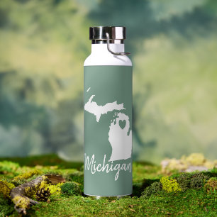 Michigan State Map  Water Bottle