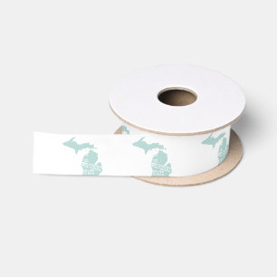 Michigan State Motto Slogan Satin Ribbon