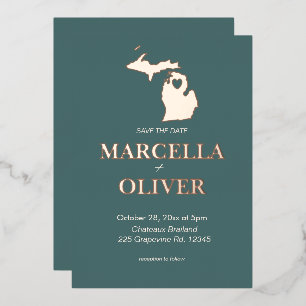 Michigan State Save The Date Destination Wedding  