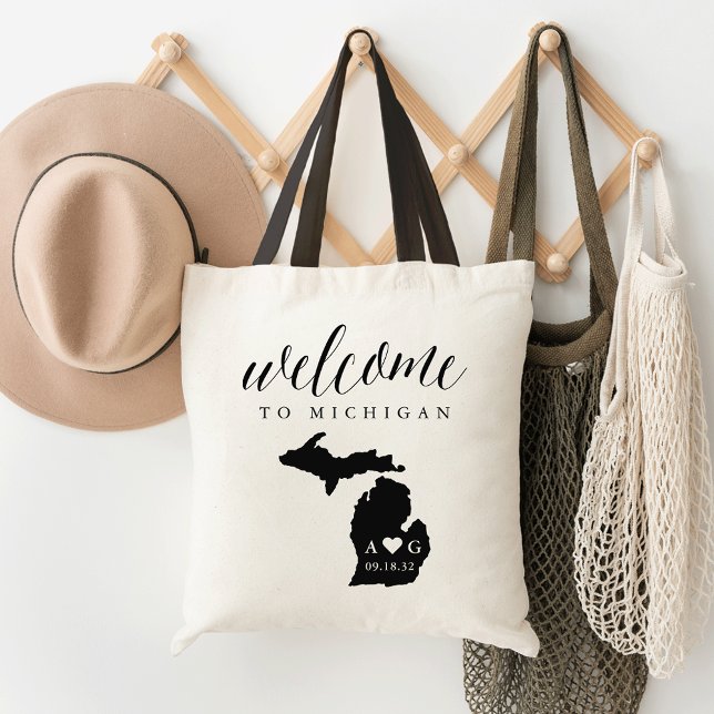 Michigan State Silhouette Wedding Welcome Tote (Creator Uploaded)