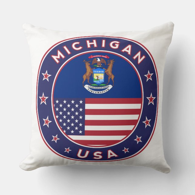 Michigan sticker, phone case, bag, clock cushion (Front)
