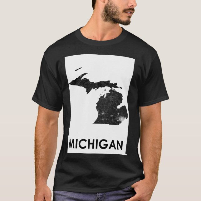 Michigan Street Map T-Shirt (Front)