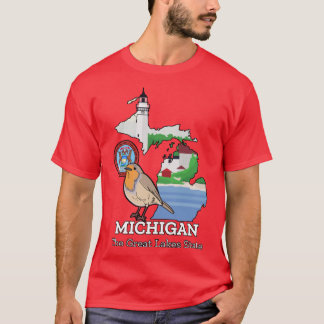 Michigan The Great Lakes State Oversized T-Shirt